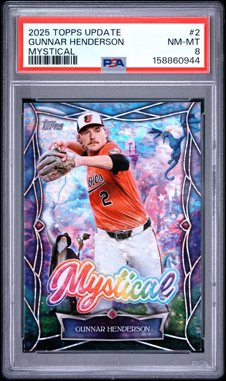 2025 Topps Update Series - Mystical Gunnar Henderson #MYS-2 PSA 8 ORIOLES
