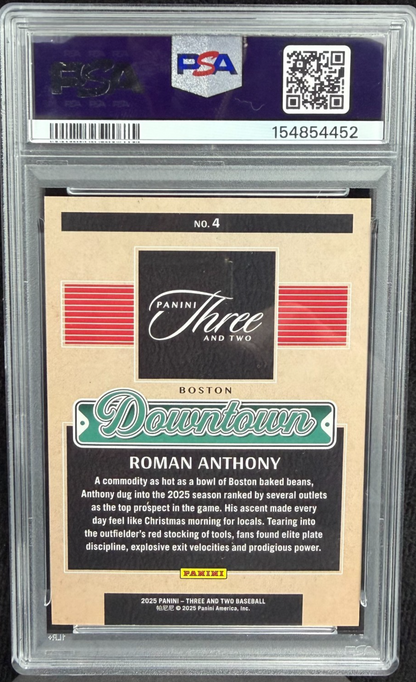 2025 Panini One and One Roman Anthony Downtown PSA 10