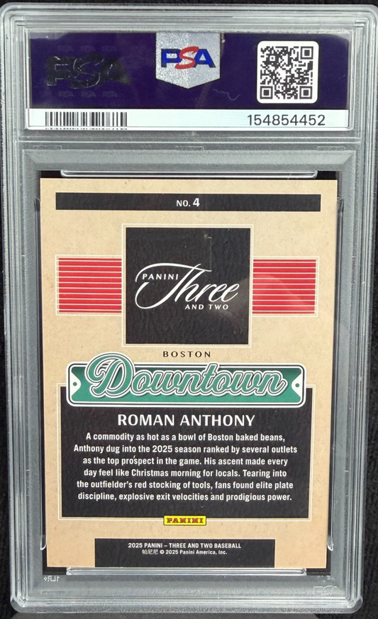 2025 Panini One and One Roman Anthony Downtown PSA 10