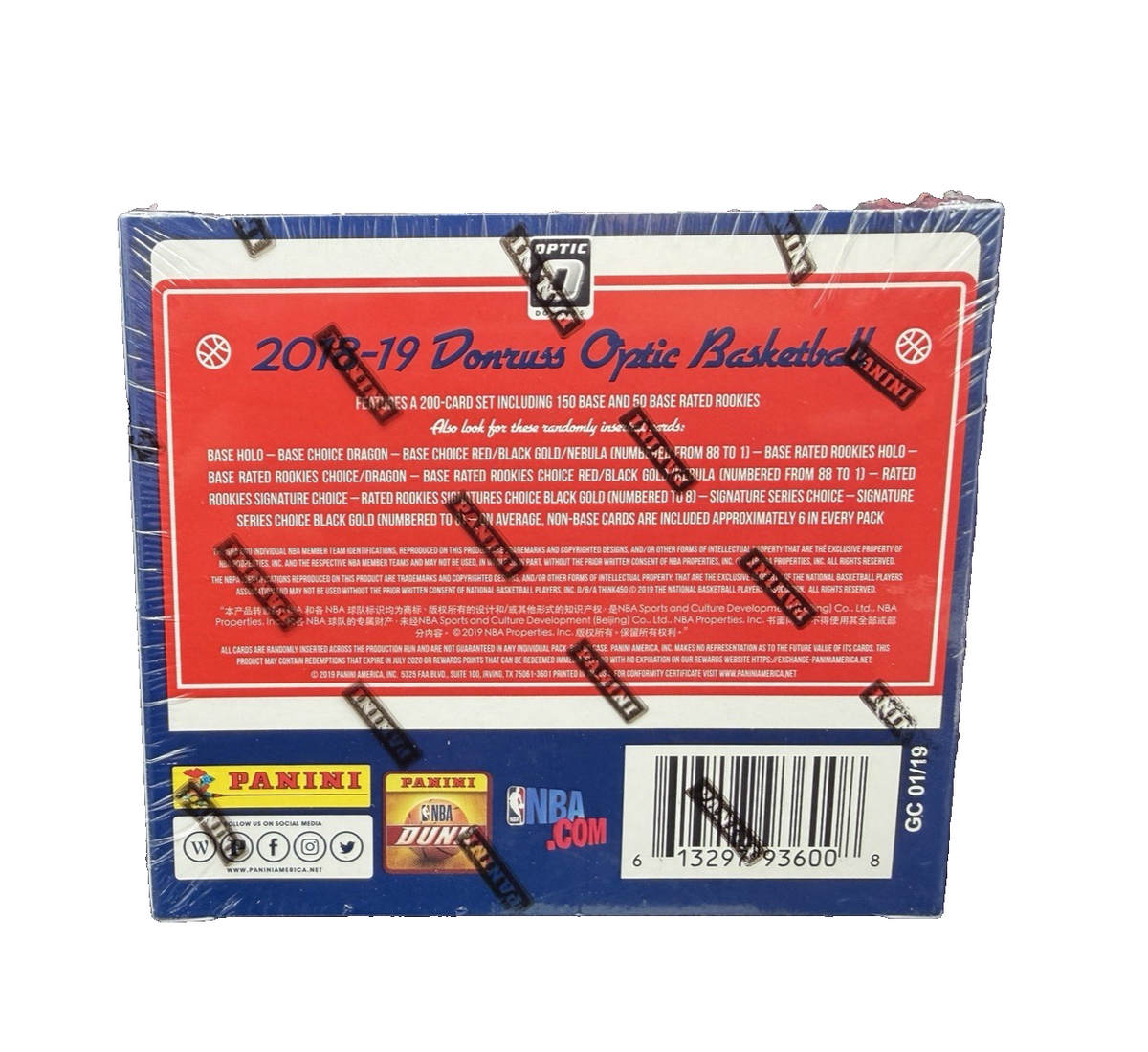 2018-19 PANINI DONRUSS OPTIC SEALED CHOICE HOBBY BOX (LUKA, SHAI, BRUNSON, KOBE)