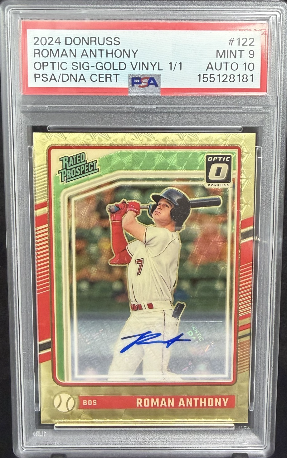 2024 Panini Donruss Optic Rated Prospect /1 Auto Superfractor vinyl