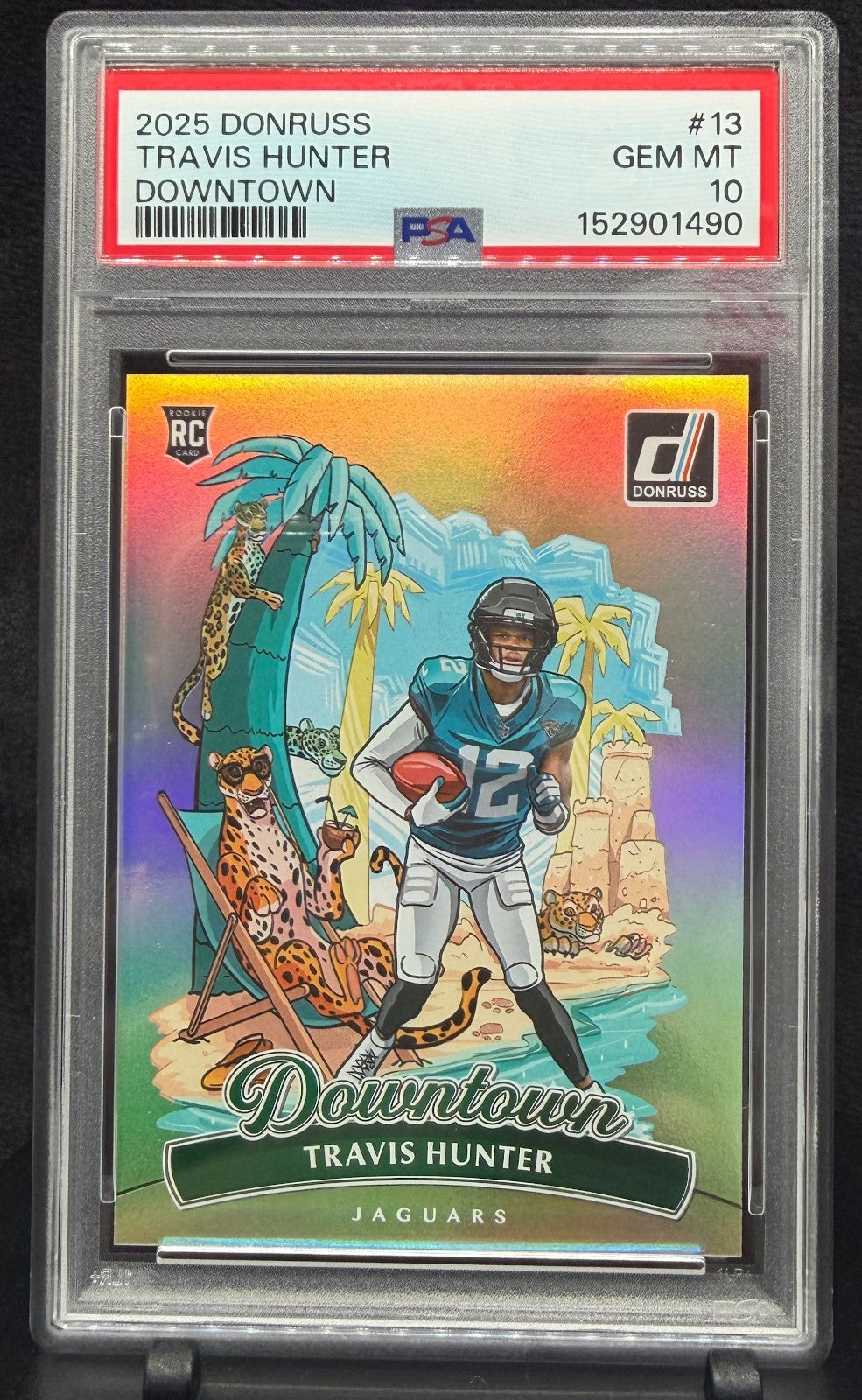 2025 Panini Donruss - Downtown! Travis Hunter #13 (RC) PSA 10 Jaguars