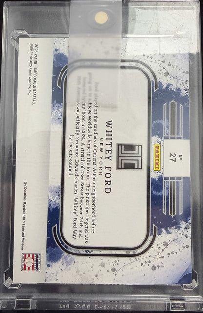 2025 Panini Impeccable Whitey Ford Silver Bar 1 Toz