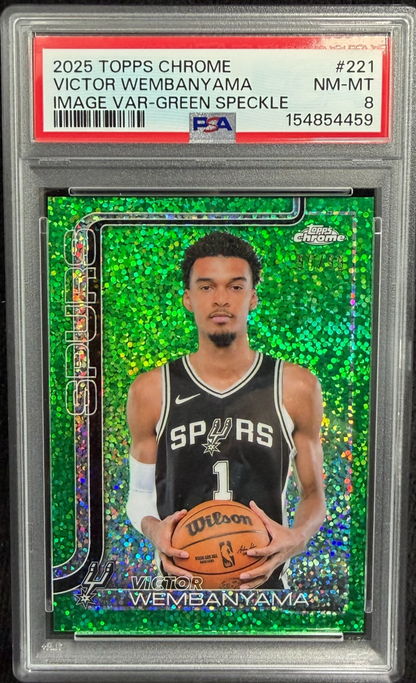 202526 Topps Chrome Image Variation Victor Wembanyama 221 Green Speckle /99