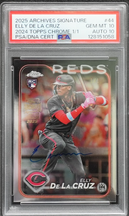 2025 Archives  - 2024 Topps CHR RC/AU Elly De La Cruz /1 #RA-EDLC (AU, RC)