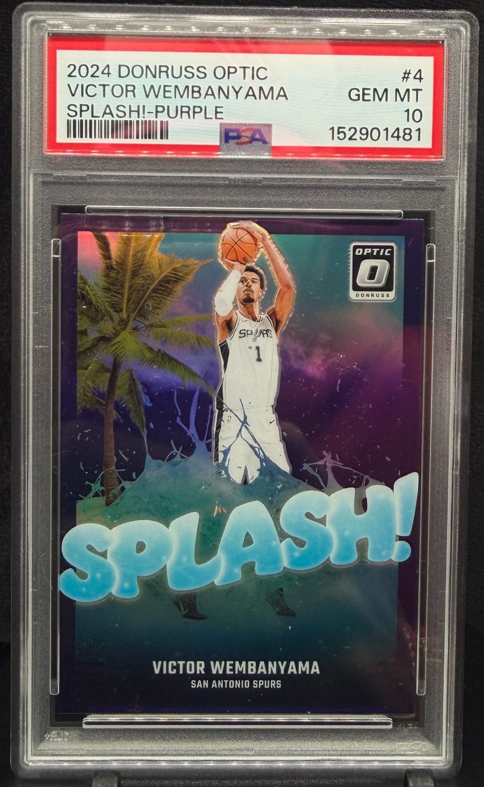 2024-25 Panini Donruss Optic #4 Splash! Victor Wembanyama PSA 10