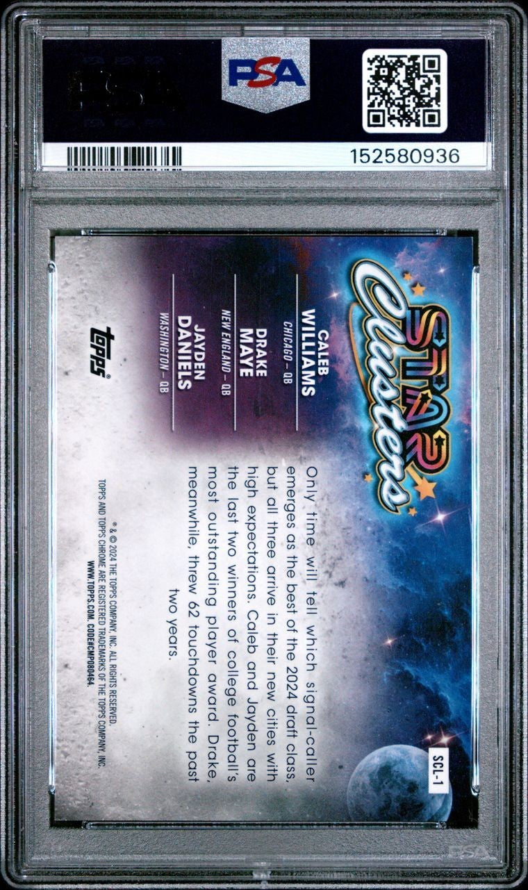 2024 TOPPS COSMIC CHROME STAR CLUSTERS CALEB WILLIAMS DRAKE MAYE JAYDEN BLUE /99