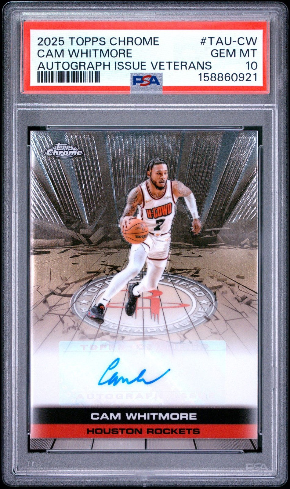 2025-26 Topps Chrome - Autograph Issue Cam Whitmore #TAU-CW (AU) PSA GEM MINT 10