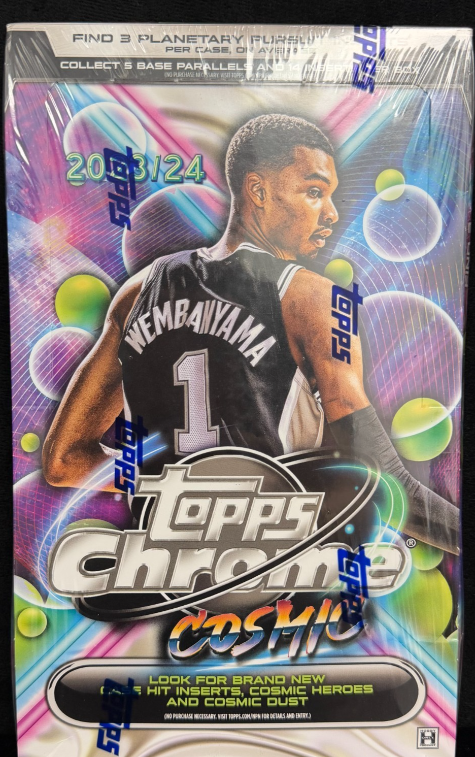 2023 24 TOPPS COSMIC CHROME SEALED HOBBY BOX WEMBENYAMA AUTO INSIDE?