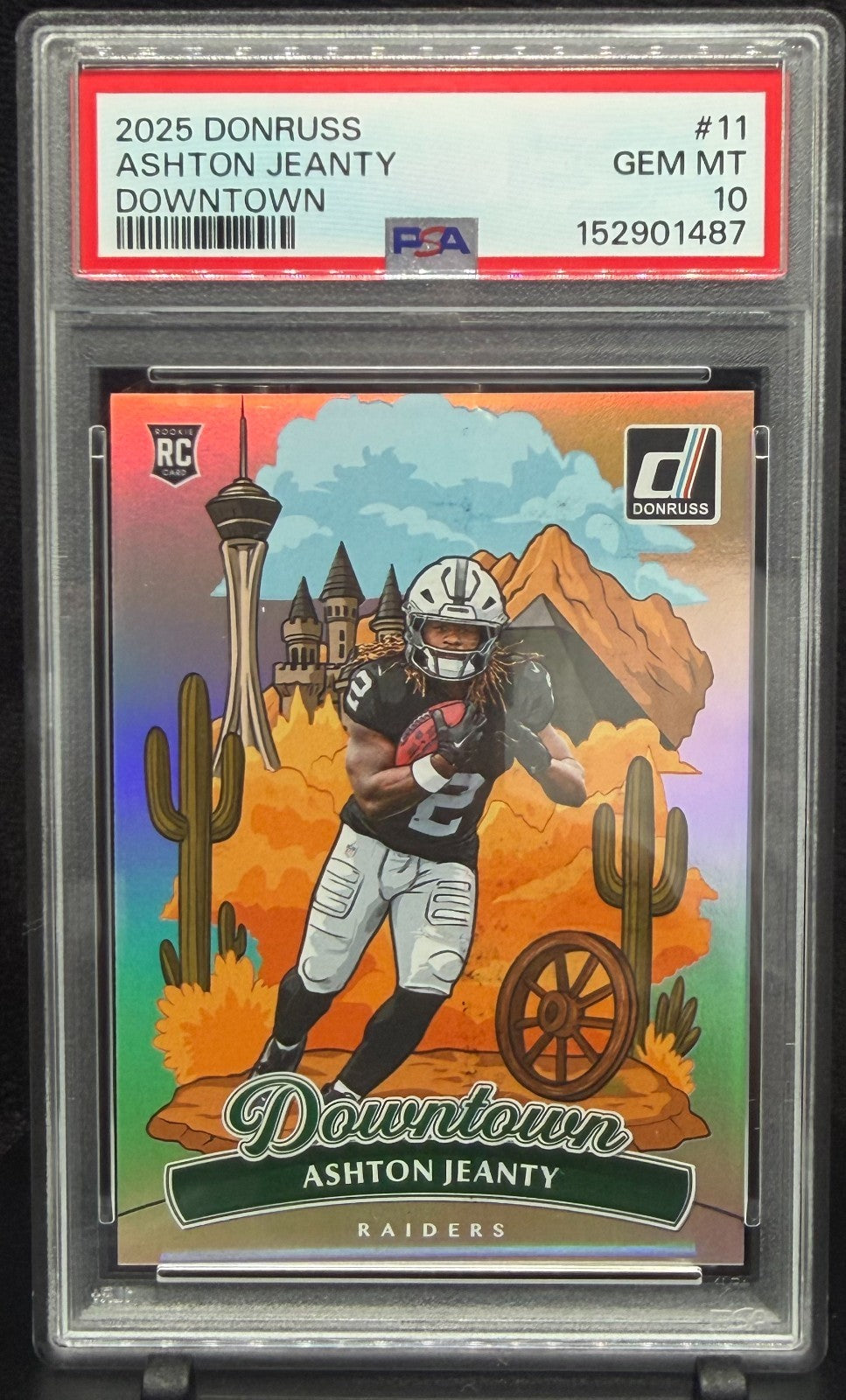 2025 Panini Donruss - Downtown! Ashton Jeanty #11 (RC) PSA 10