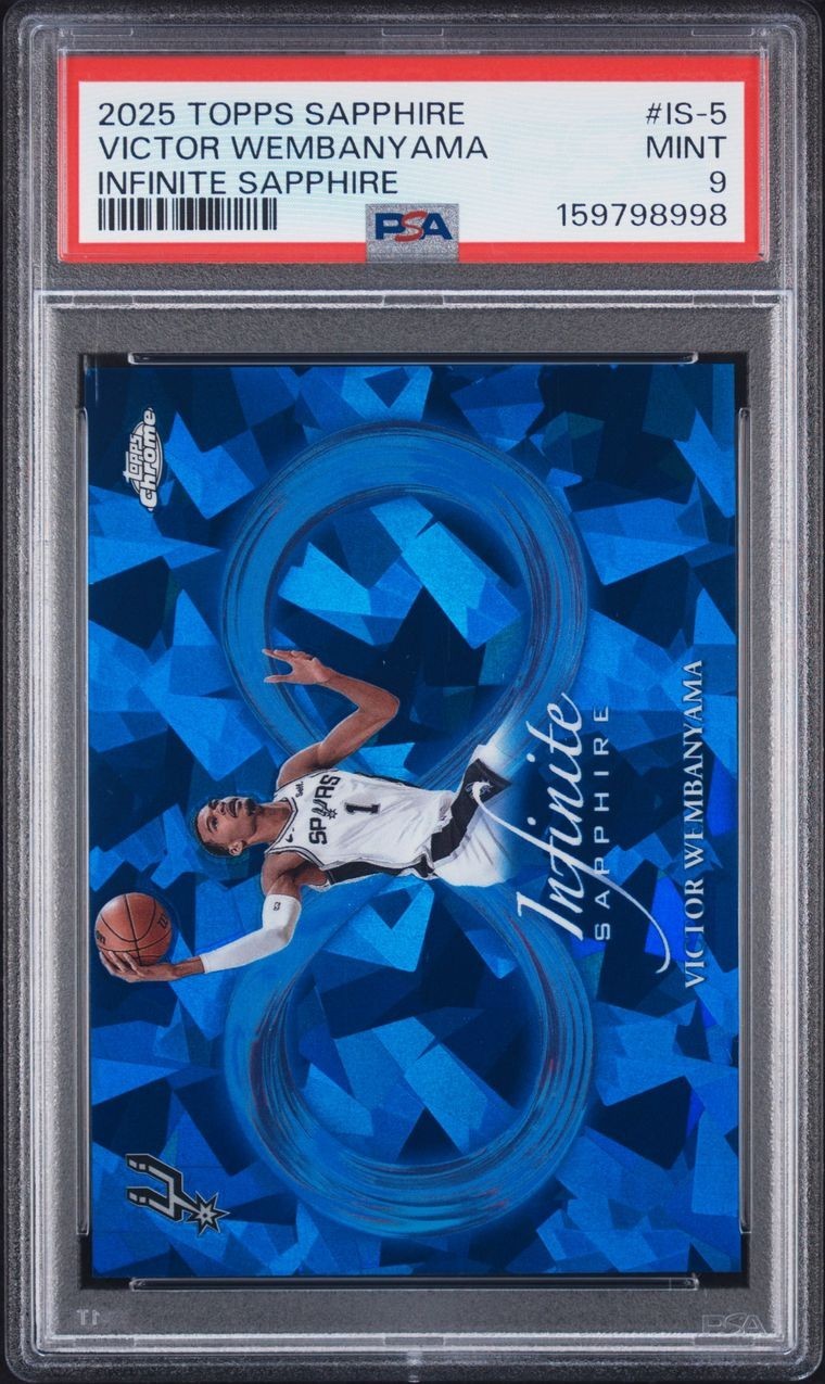 2025 Topps Chrome Basketball Infinite Sapphire Victor Wembanyama VERY RARE PSA 9
