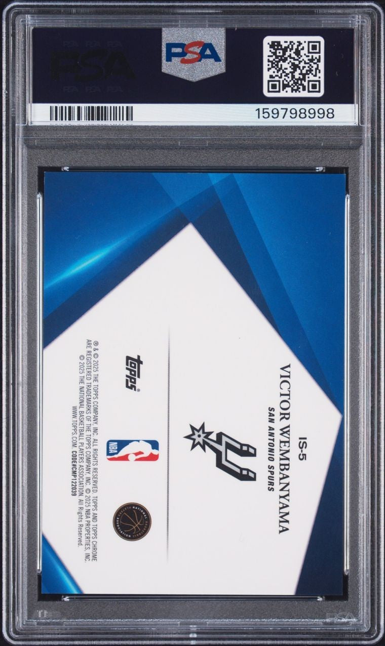 2025 Topps Chrome Basketball Infinite Sapphire Victor Wembanyama VERY RARE PSA 9