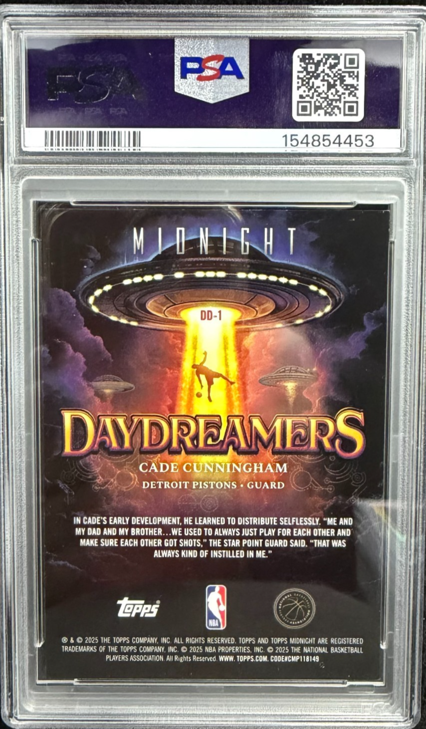 2025-26 Topps Midnight Daydreamers Cade Cunningham #DD-1 Twilight /3 PSA 9