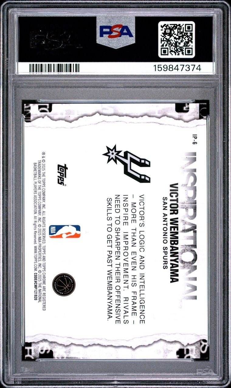 2025 TOPPS CHROME BASKETBALL VICTOR WEMBANYAMA INSPIRATIONAL RED REFRACTOR 5/5
