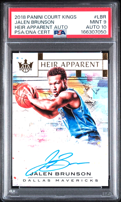 2018 19 PANINI COURT KINGS HEIR APPARENT AUTOGRAPHS Jalen Brunson #HA-LBR /99 RC