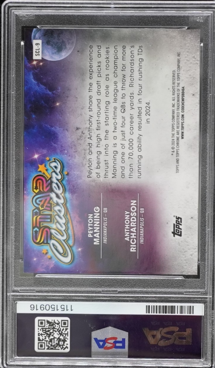 2024 Topps Cosmic Chrome Star Clusters Superfractor 1/1 Manning / Richardson