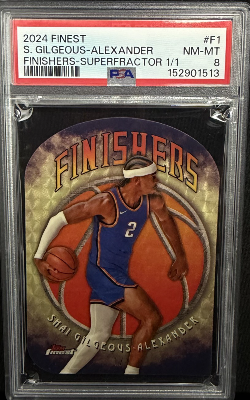 2024-25 Topps Finest Finishers Shai Gilgeous-Alexander F-1 SUPERFRACTOR PSA