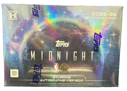 2025-26 TOPPS MIDNIGHT CHROME BASKETBALL SEALED HOBBY BOX 3 AUTOS NBA SHIP NOW