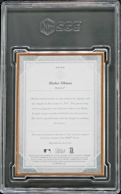 2018 Topps Transcendent Shohei Ohtani Origins Sketch Reproduction 2/83 (RC)