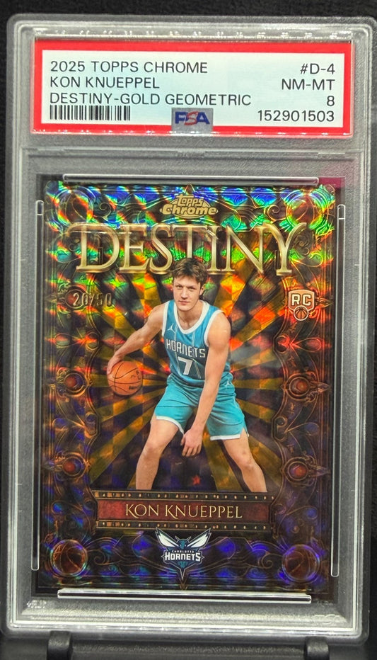 2025-26 Topps Chrome Destiny Kon Knueppel #D-4 Gold Geometric