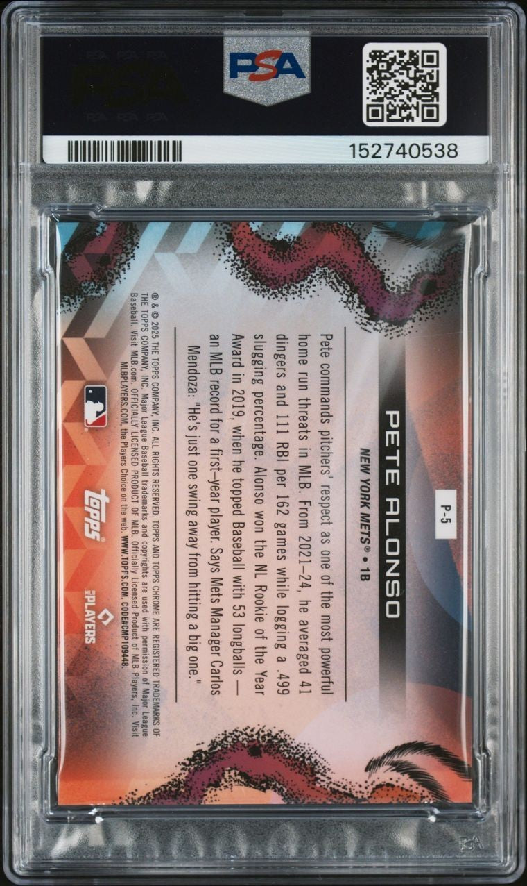 2025 TOPPS COSMIC CHROME BASEBALL  PETE ALONSO PLANETARIUM BLACK  /10 ECLIPSE