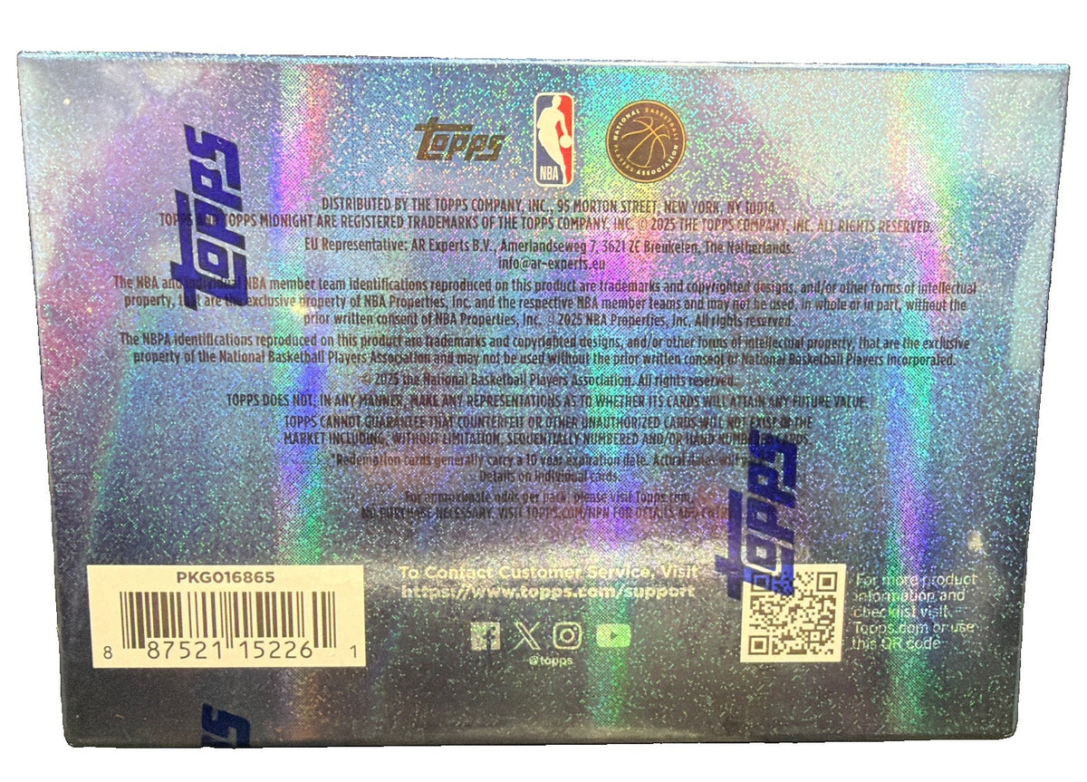 2025-26 TOPPS MIDNIGHT CHROME BASKETBALL SEALED HOBBY BOX 3 AUTOS NBA SHIP NOW