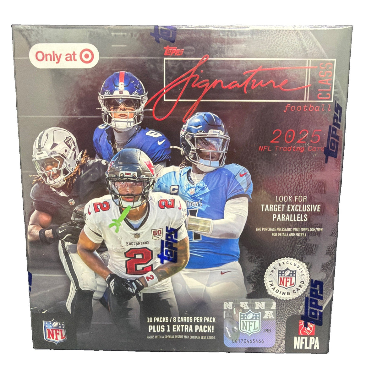 2025 TOPPS SIGNATURE FOOTBALL TARGET EXCLUSIVE PARALLELS SEALED MEGA BOX IN HAND