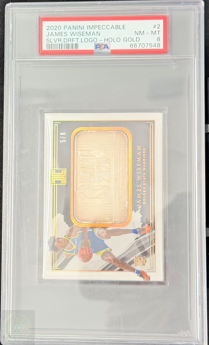 2020 Impeccable Silver Draft Logo James Wiseman RC