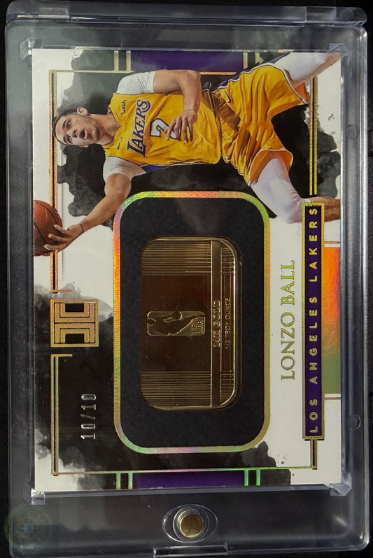 2017 Panini Impeccable Lonzo Ball Rookie Gold Bar 1/2 Toz