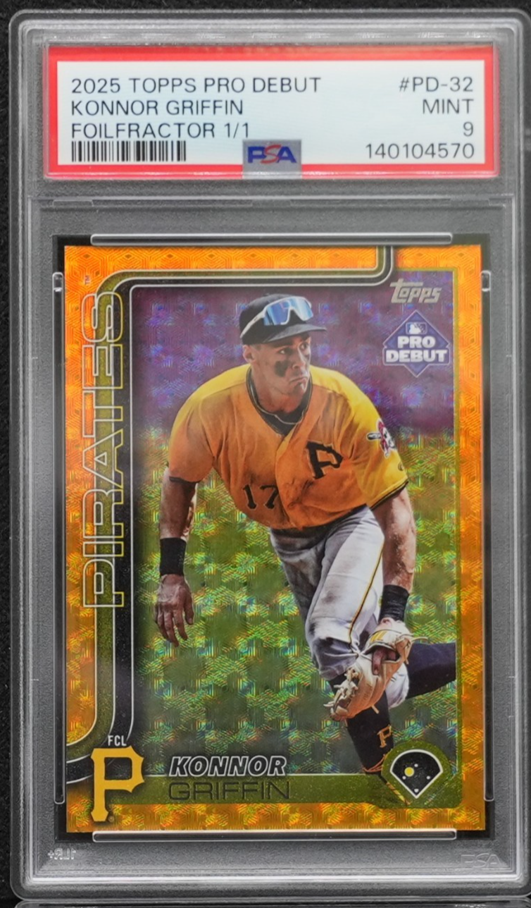 2025 Topps Pro Debut Foilfractor 1/1 #PD-32 Konnor Griffin PSA 9