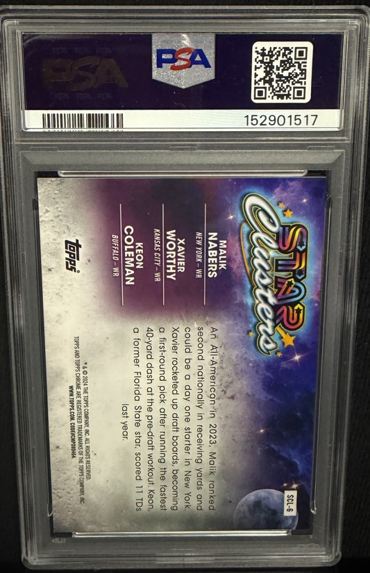 2024 Topps Cosmic Chrome Star Clusters Worthy/Coleman/Nabers Superfractor 1/1
