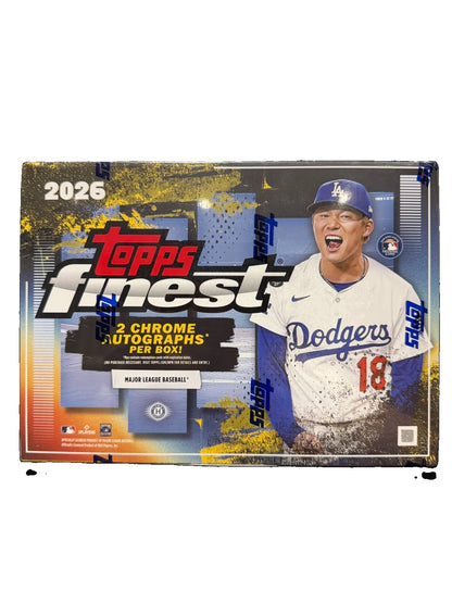 2026 TOPPS FINEST BASEBALL SEALED HOBBY BOX 2 AUTOS MLB  IN HAND