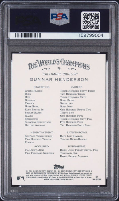 2025 TOPPS ALLEN & GINTER GUNNAR HENDERSON PURPLE FOIL FILIGREE /1 SUPERFRACTOR