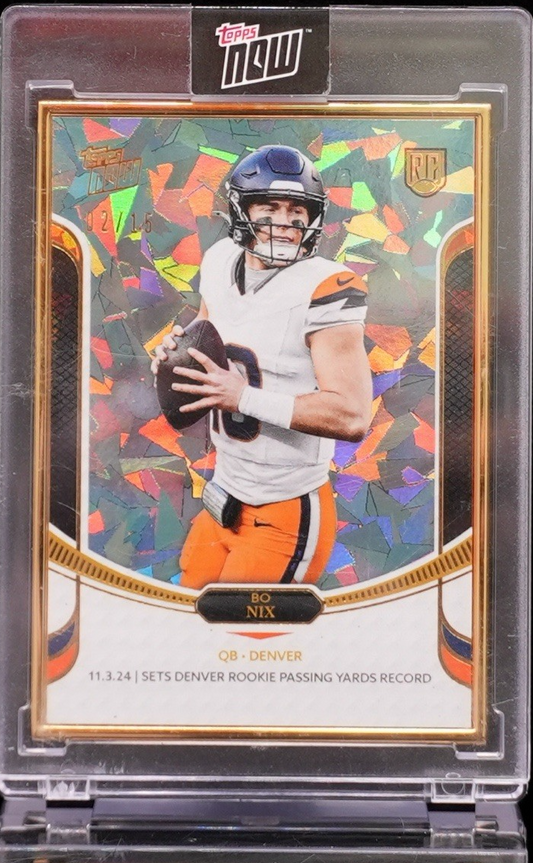 BO NIX 2024 Topps Now RC Rookie Campaign 18 Cracked Ice 2/15