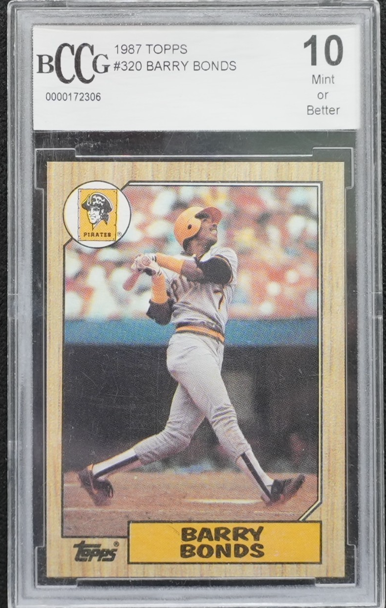 1987 TOPPS BARRY BONDS #320 ROOKIE (RC) BCCG MINT 10