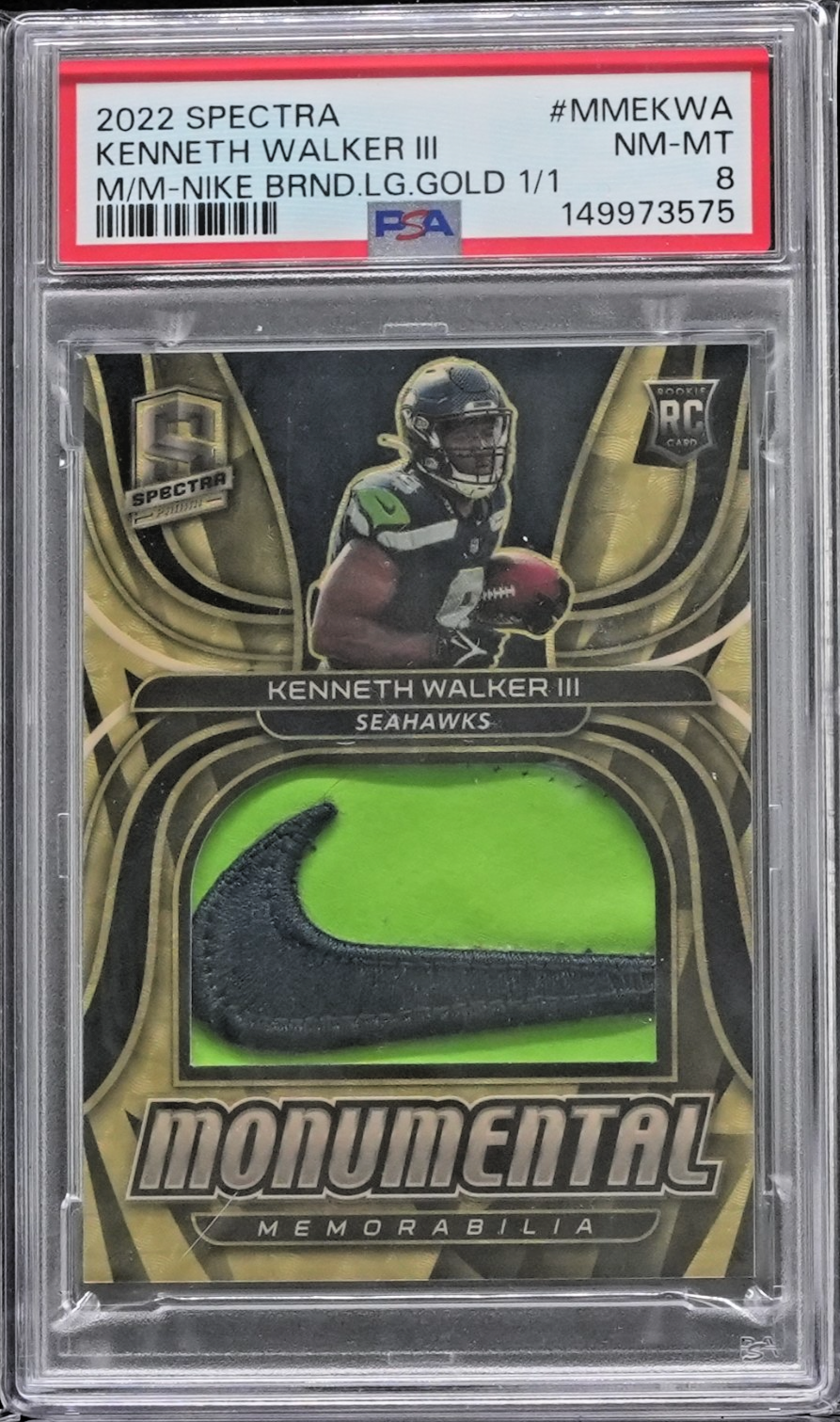 2022 Spectra Monumental Memorabilia Gold Vinyl Rookie Patch 1/1 MME-KWA