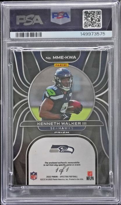 2022 Spectra Monumental Memorabilia Gold Vinyl Rookie Patch 1/1 MME-KWA