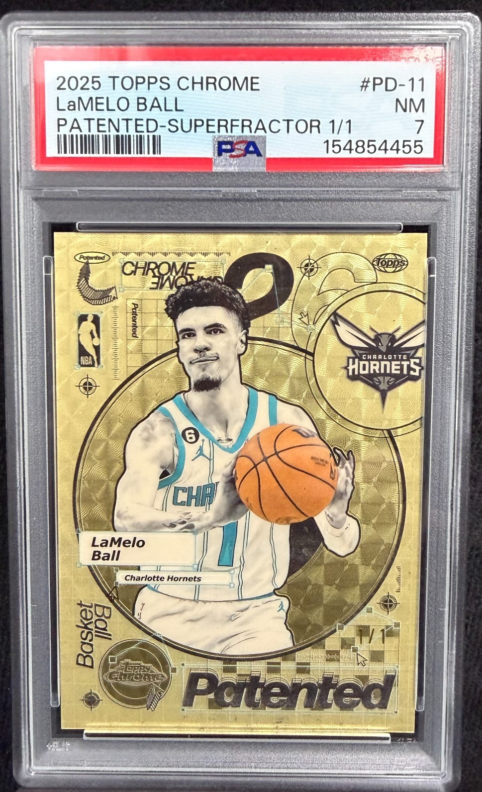 2025-26 Topps Chrome Basketball - Patented LaMelo Ball PD-11 SUPERFRACTOR /1 PSA