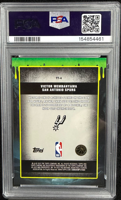 2025-26 Topps Chrome - Tall Tales Victor Wembanyama TT-4 GOLD /50 GEOMETRIC PSA