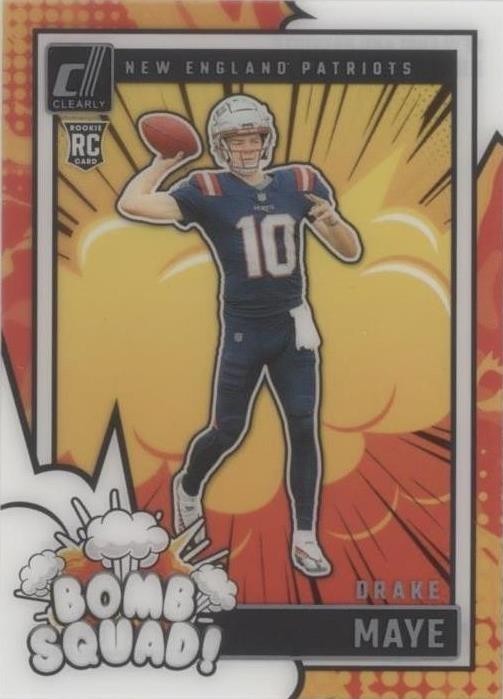 2024 Panini Clearly Donruss Clearly Bomb Squad Drake Maye #3 (RC) PSA 10