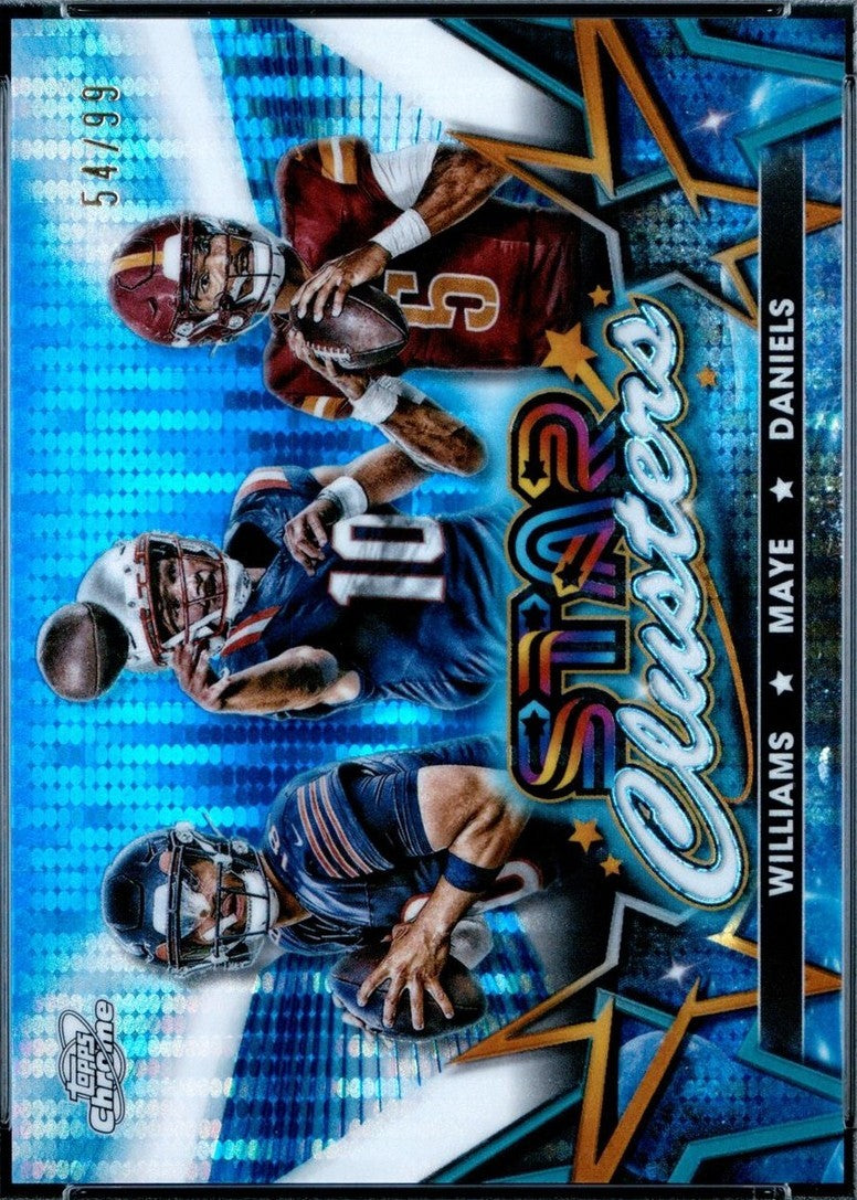 2024 TOPPS COSMIC CHROME STAR CLUSTERS CALEB WILLIAMS DRAKE MAYE JAYDEN BLUE /99